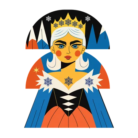 Imperatriz, rainha, personagem, pôquer, cassino,  Ilustração