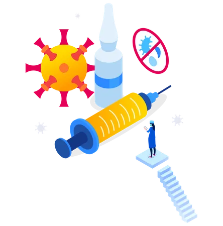 Impfstoff gegen Virus  Illustration