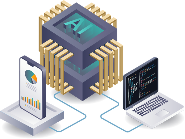 Implementación de inteligencia artificial para mejorar la seguridad de los datos  Ilustración