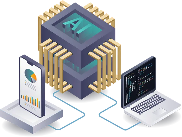 Implementación de inteligencia artificial para mejorar la seguridad de los datos  Ilustración