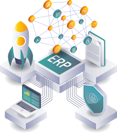 Implementación de tecnología ERP para el avance empresarial  Ilustración