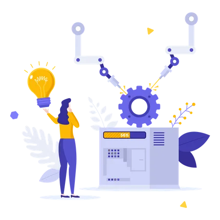 Implementation of manufacturing process innovations  Illustration