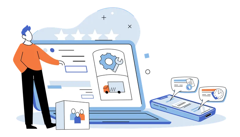 Implementing efficient system crucial for managing business operations  Illustration