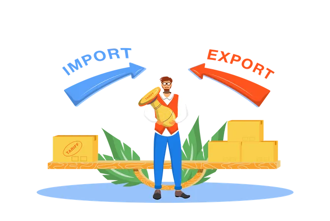 Import And Export Taxes  Illustration