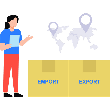 Import export service Illustration