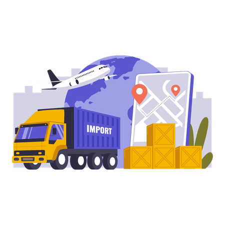 Import Logistics and Supply Chain Management  Illustration
