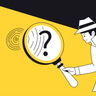 detective looking fingerprint illustration free download