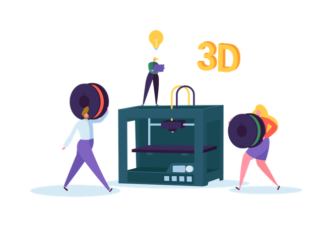Impressao 3D  Ilustração
