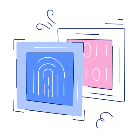 Impressão digital binária  Ilustração