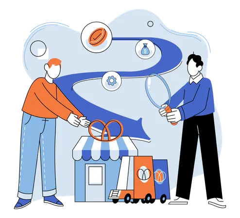 Improving operational processes and customer experiences is key to small business success  Illustration
