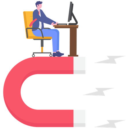 Inbound marketing strategy for new customers  Illustration