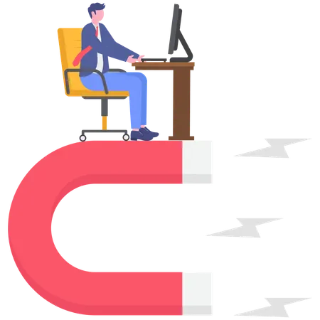 Inbound marketing strategy for new customers  Illustration