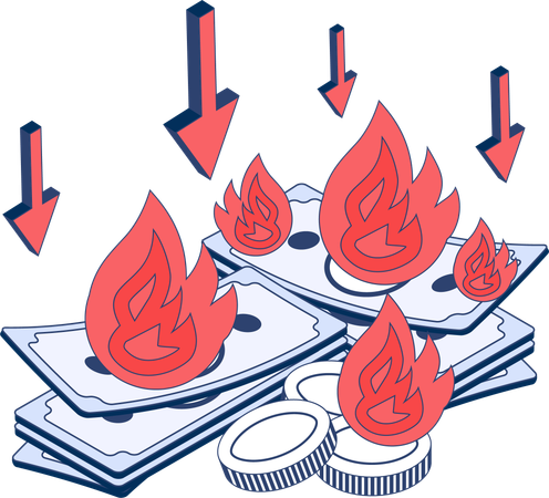 Feu d'argent et crise financière  Illustration