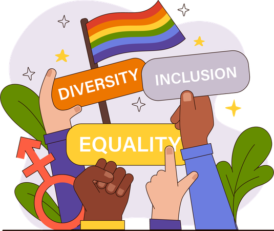 Inclusion society  Illustration