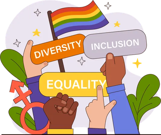 Inclusion society  Illustration