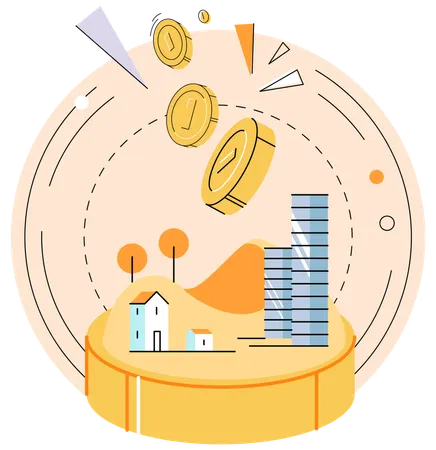 Income from sale or rental of real estate capital investment  Illustration