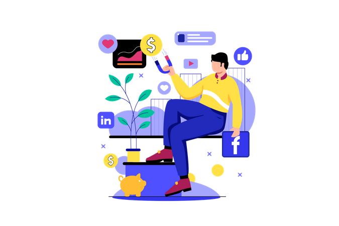 Income From Social Networks  Illustration