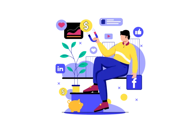 Income From Social Networks  Illustration