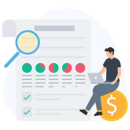 Income report analysis  Illustration