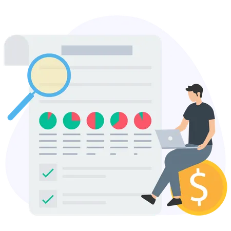 Income report analysis  Illustration