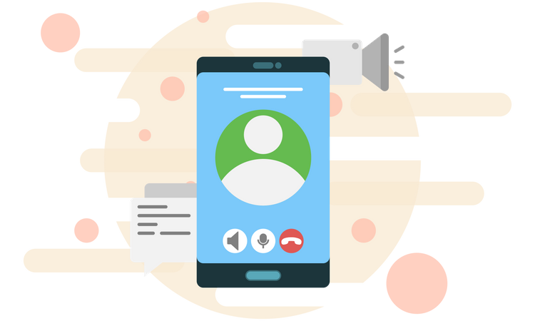 Incoming call display  Illustration