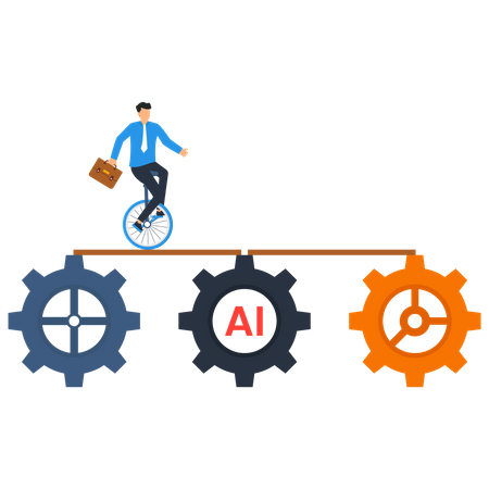 Incorporando IA no fluxo de trabalho  Ilustração