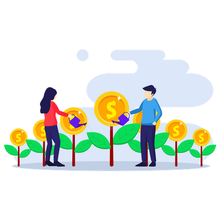 Increase Financial Investment Profit  Illustration