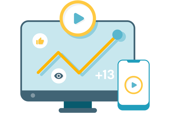 Increase in ad viewership  Illustration