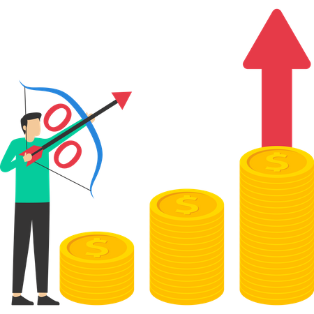 Increase in interest rates due to rising inflation  Illustration