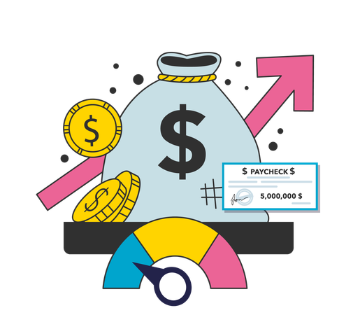 Increase in money supply as financial inflation cause  Illustration