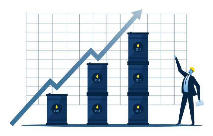 Increase in oil prices  Illustration