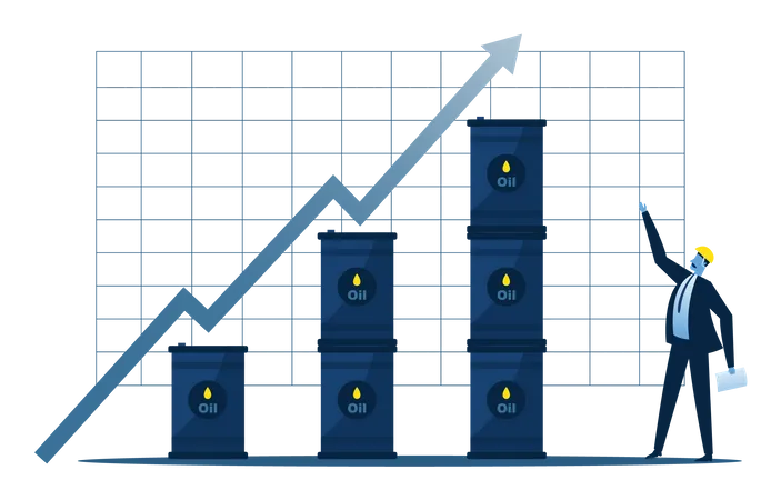 Increase in oil prices  Illustration