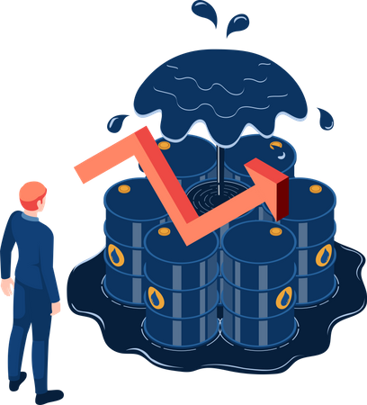 Increase in oil prices  Illustration