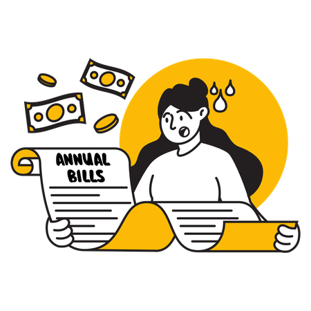 Increasing annual bills  Illustration