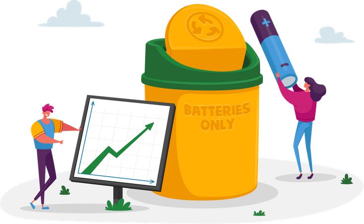 Increasing battery recycling Illustration