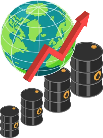 Increasing of oil price Illustration