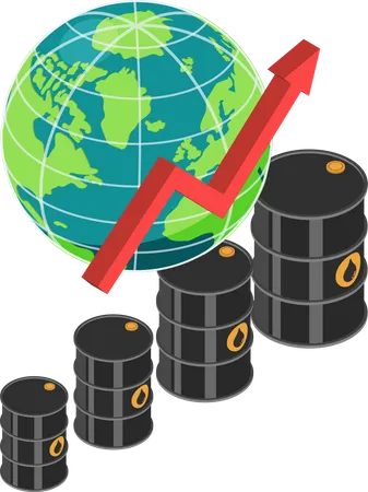 Increasing of oil price  Illustration