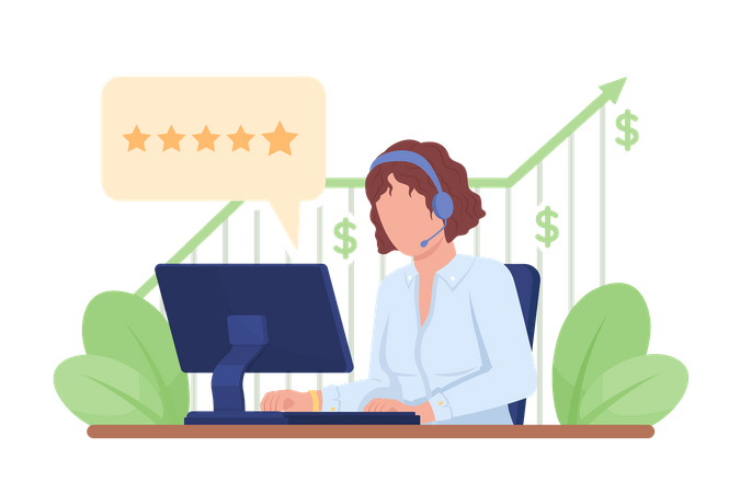 Increasing positive customer rating  Illustration