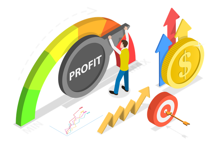 Increasing Profit Level  Illustration