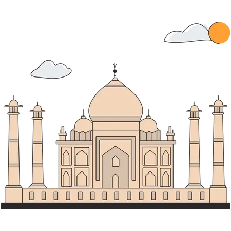 Inde - Taj Mahal  Illustration