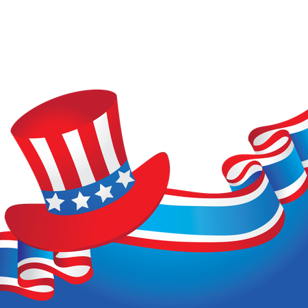Independence Day is celebrated on July 4th  Illustration
