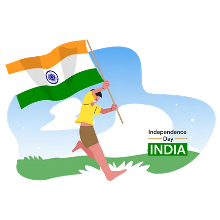 Independencia india  Ilustración