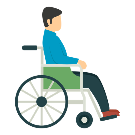 車椅子による自立移動  イラスト