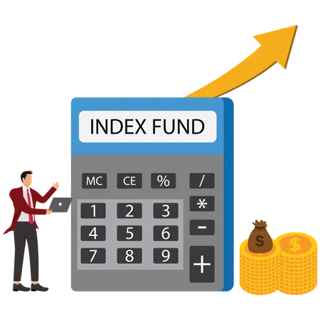 Index Funds Investment and Financial Growth  Illustration