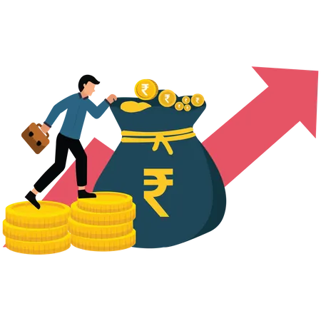 India Economy Wealth  Illustration