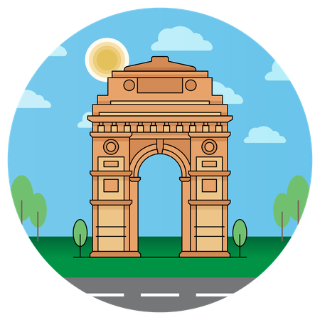 India Gate  Illustration