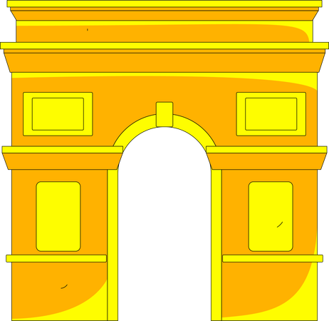 India gate  イラスト