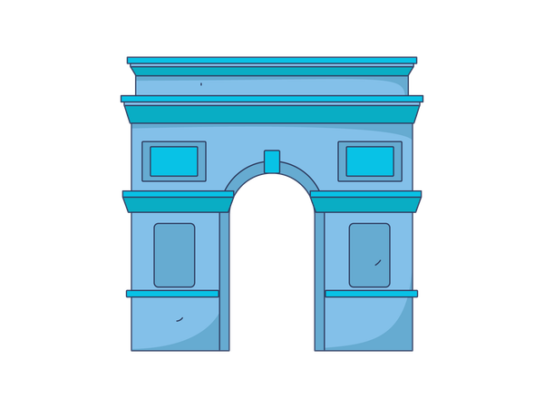 India gate  イラスト
