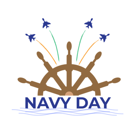 India navy day with jet  Illustration