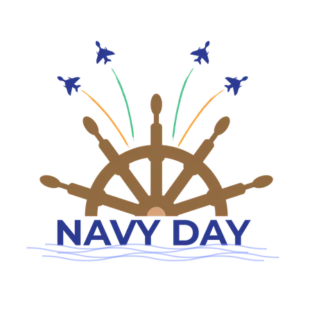 India navy day with jet  Illustration